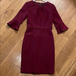 Stunning cranberry red J. Crew dress! 💕✨💕